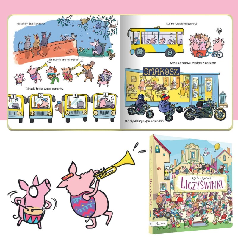 Liczyświnki Książka do nauki liczenia