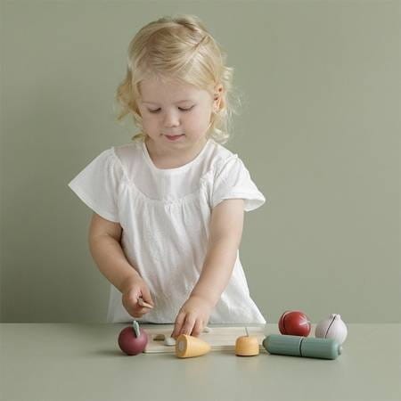 Drewniane Warzywa do Krojenia z Deską - Little Dutch