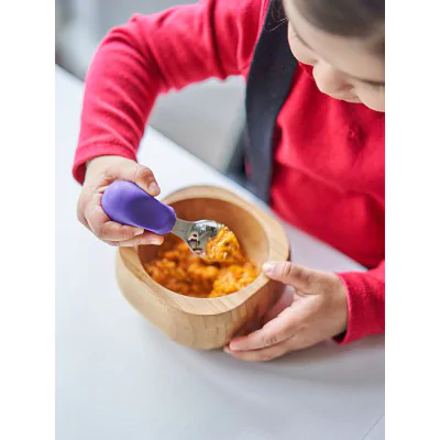 Widelec i łyżka Nana's Manners ETAP 2  Sztućce 1-3 lata Fiolet