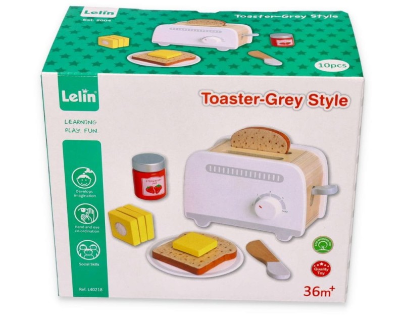 Drewniany Toster z Chlebem - Lelin