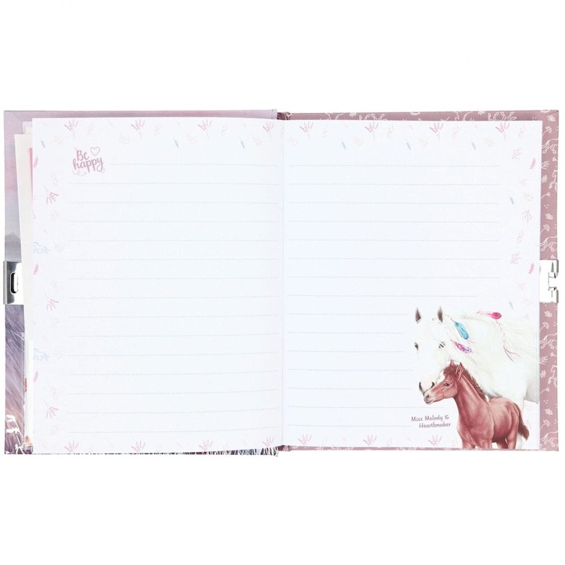Pamiętnik na Kłódkę z Naklejkami Konie - Miss Melody