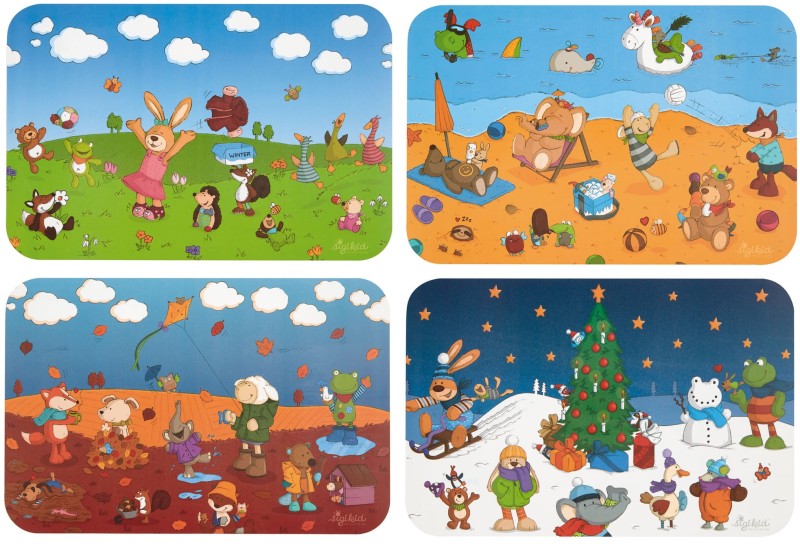 Podkładki na Stół 4 pory roku 4 szt. - sigikid