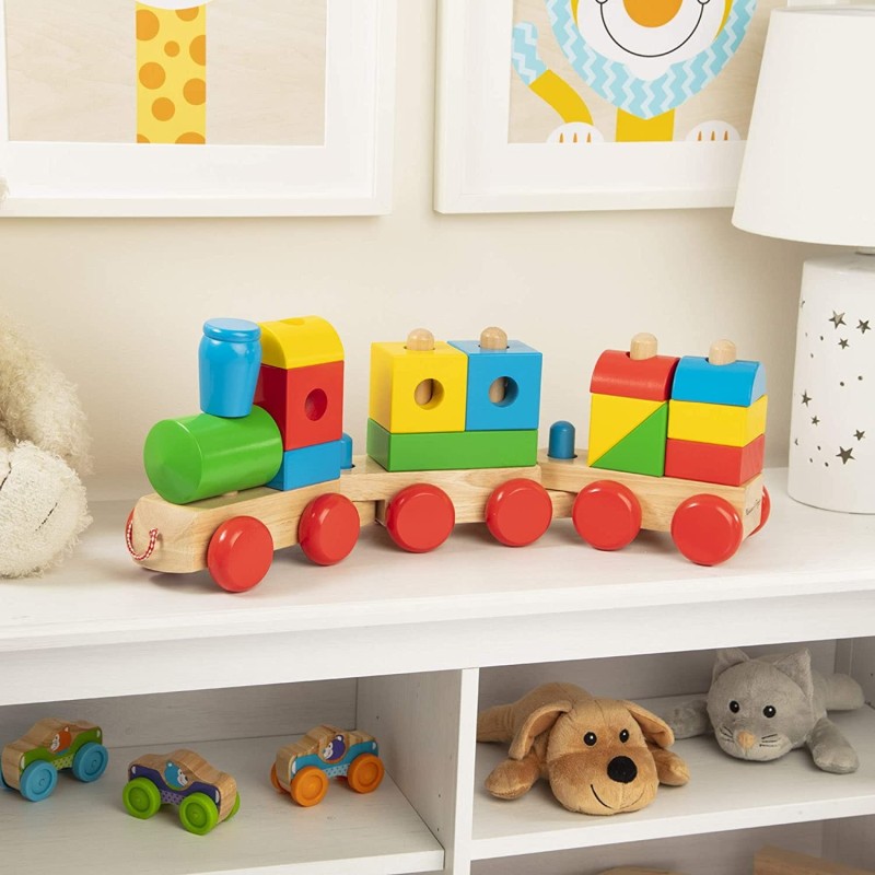 Duży Drewniany Pociąg z Klockami - Melissa and Doug