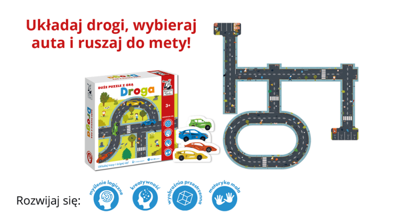 Droga. Duże puzzle z grą - Kapitan Nauka