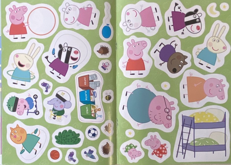 Świnka Peppa Przyklejam, odklejam. W przedszkolu jest super. Peppa Pig