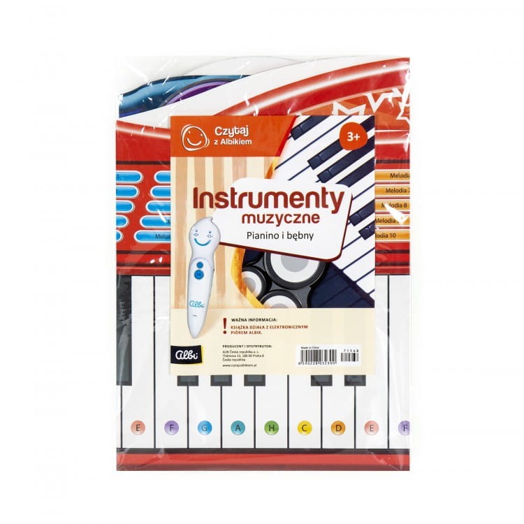 Instrumenty muzyczne Pianino i bębenki - Czytaj z Albikiem
