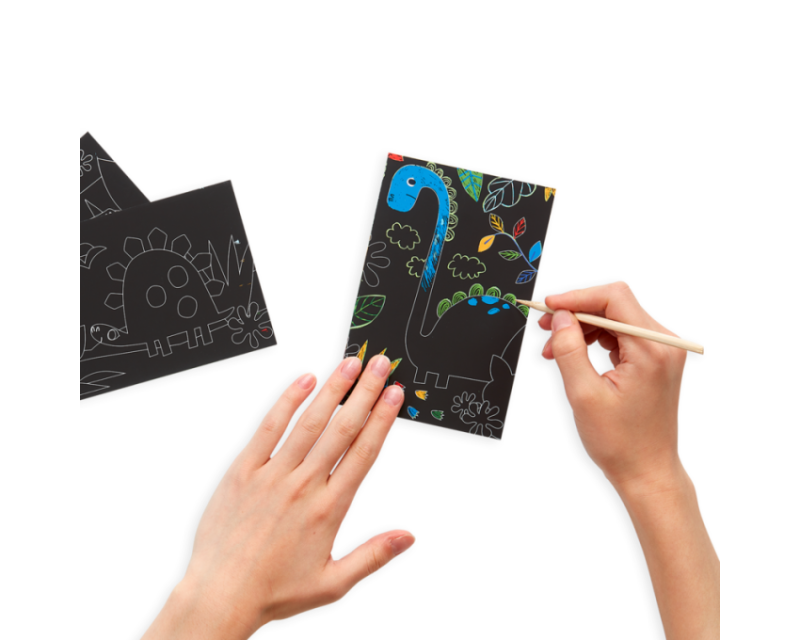 Kolorowe Wydparywanki 6 szt. Dinozaury - Ooly