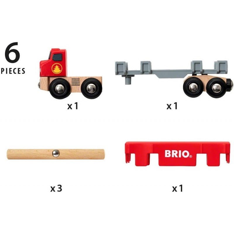 Ciężarówka z Drewnem Lumber Truck 33657 - Brio