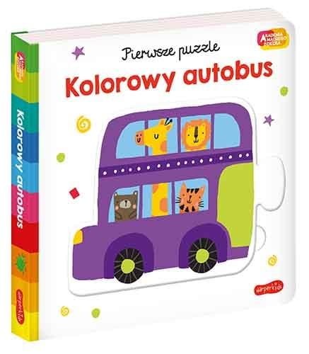 Kolorowy autobus. Akademia mądrego dziecka. Pierwsze puzzle