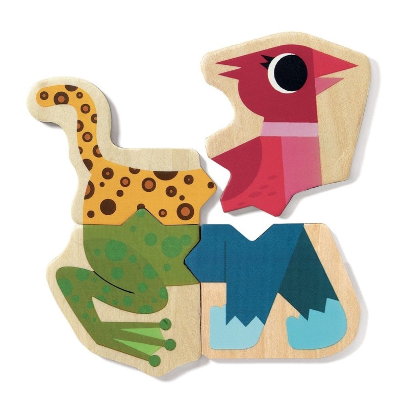 Puzzle Magnetyczne 4-elementowe Mixanimo - Djeco