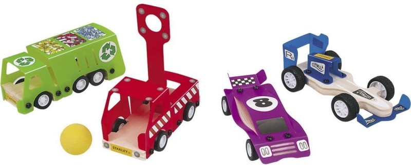 Narzędzia i Zestaw do Konstruowania 4 Pojazdów - Stanley Jr.