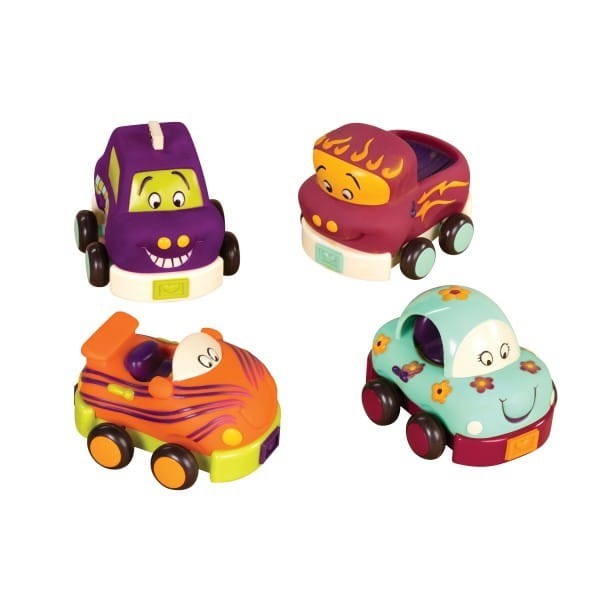 B.toys - autka miękkie zestaw 4 sztuk Wheeee-Is!