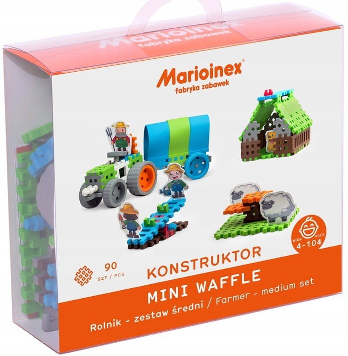 Klocki Mini Waffle Rolnik Konstruktor 90 el. - Marioinex