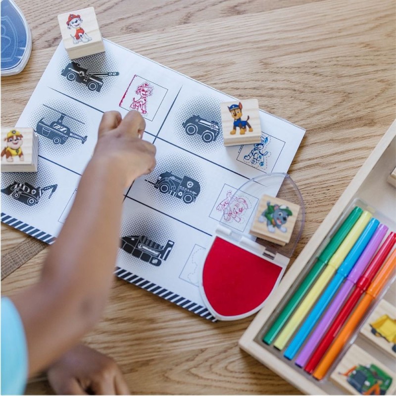 Stempelki Psi Patrol z Tuszem, Książeczką i Pisakami - Melissa & Doug