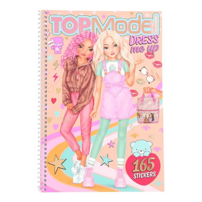 Kolorowanka z Naklejkami Ubieranki Dress Me Up - Top Model