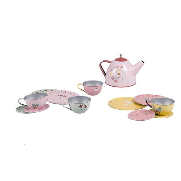 Zestaw herbaciany metalowy w Kwiatki- Little Dutch
