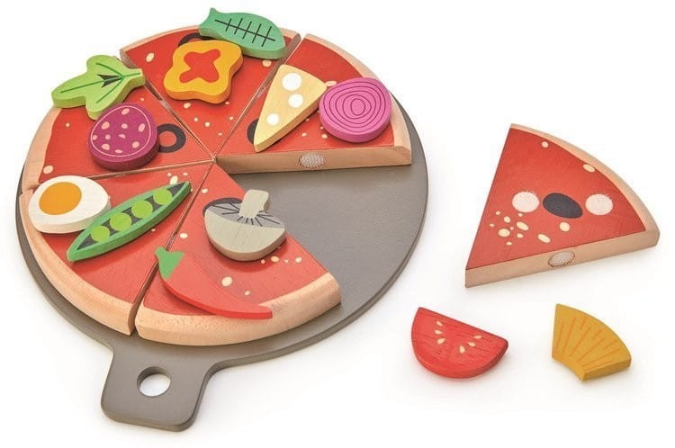 Drewniana Pizza z Dodatkami - Tender Leaf Toys