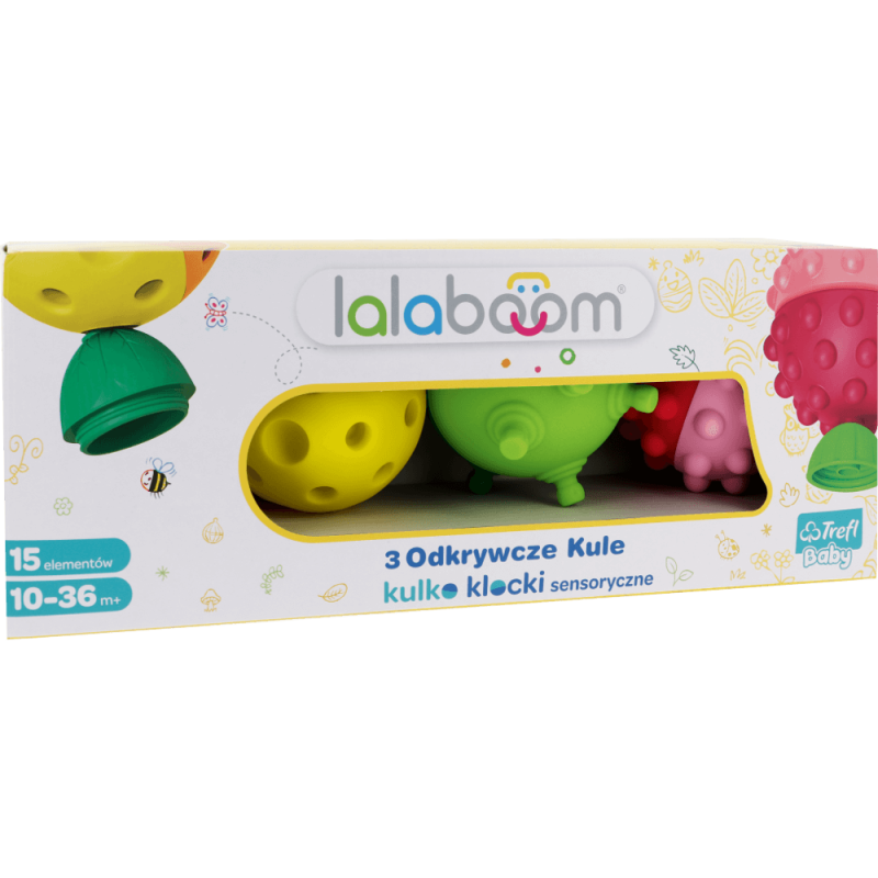 Kulko-Klocki 3 Odkrywcze Kule (12 el.) - Lalaboom