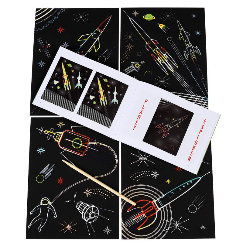 Wydrapywanki Kosmos 4 szt.- Rex London