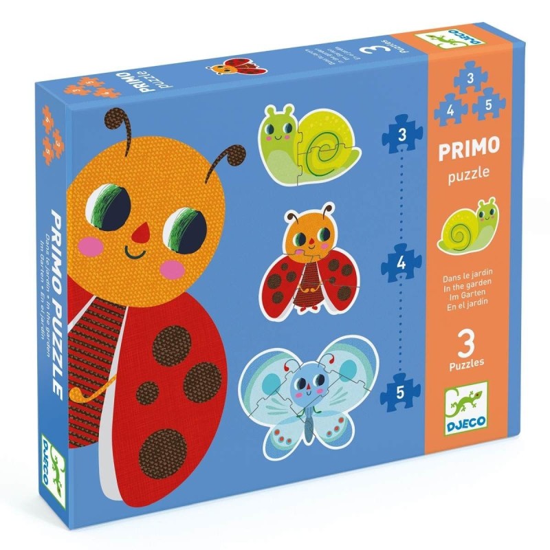 Puzzle 3-4-5 elementowe W Ogrodzie - Djeco