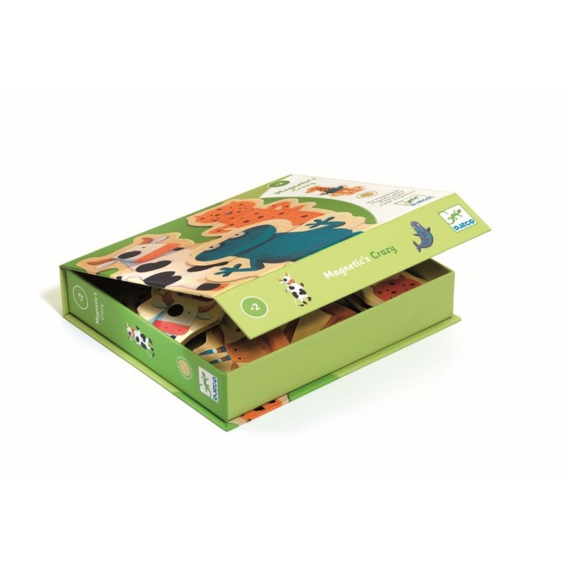 Puzzle magnetyczne Szalone Zwierzątka - Djeco
