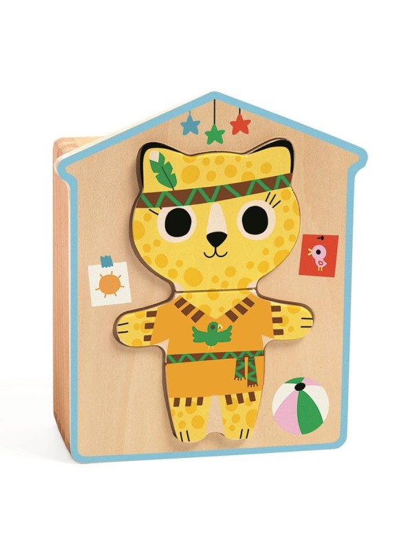 Drewniana Układanka Puzzle w Pudełku - Djeco