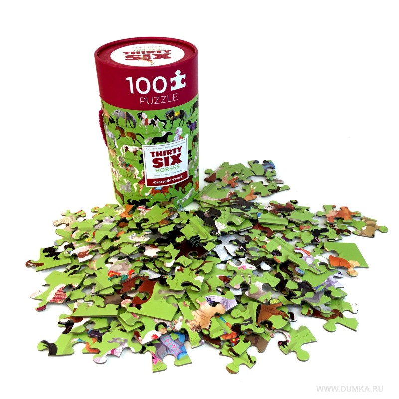Puzzle 100 el. w Tubie Konie - Crocodile Creek
