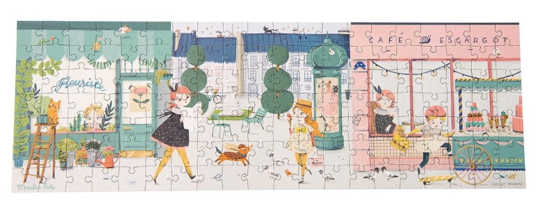 Puzzle 140 el. Les Parisiennes Ulica - Moulin Roty