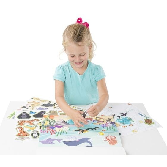 Wielorazowe Naklejki Środowiska Zwierząt - Melissa & Doug