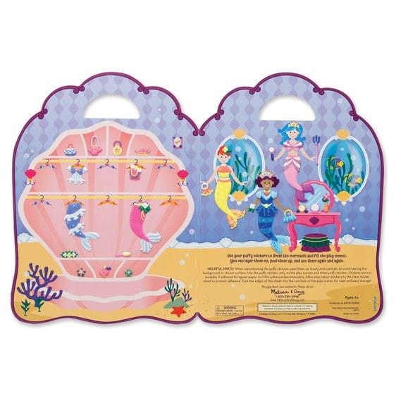 Wypukłe Naklejki Syrenki - Melissa & Doug