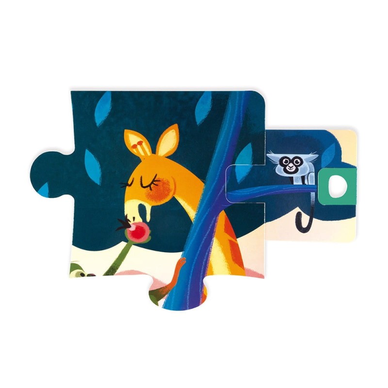 Puzzle z Okienkami 20 el. Uczta w Dżungli - Janod