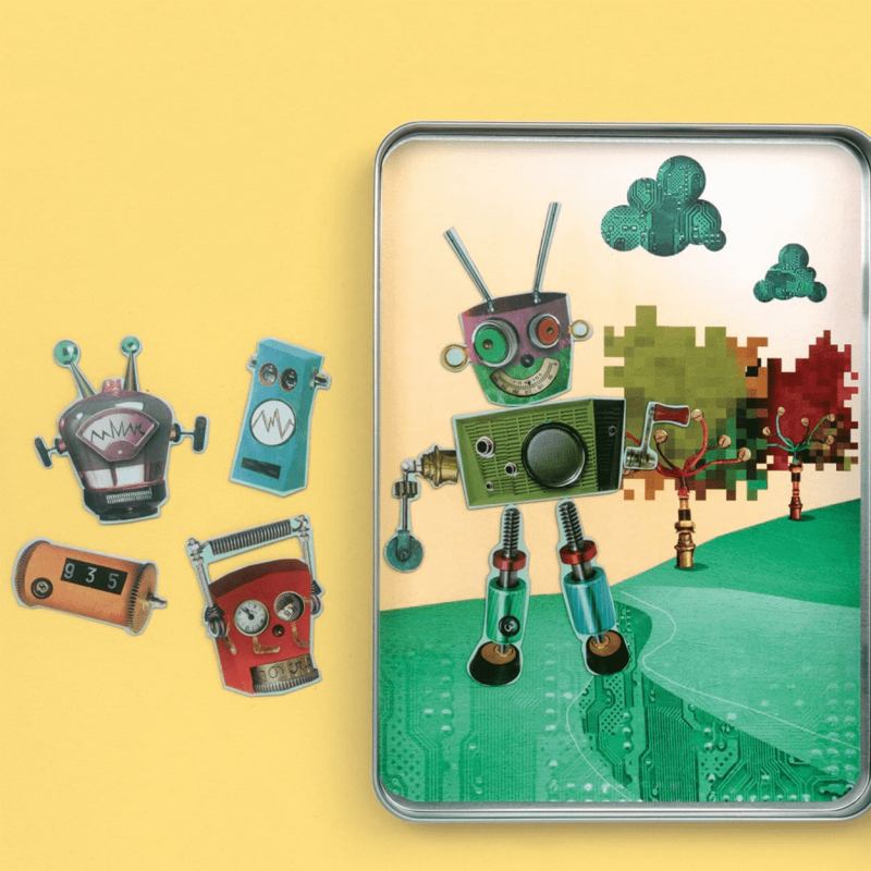 Magnetyczna Układanka w Pudełku Roboty - Mudpuppy