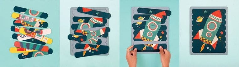 Puzzle Patyczki Środki Transportu - Mudpuppy