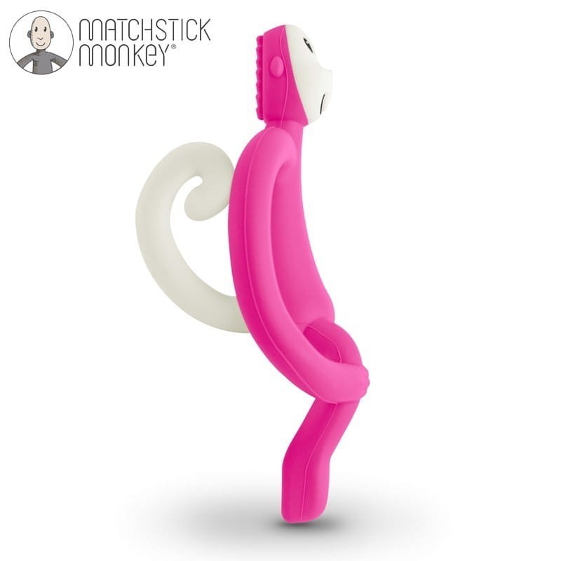 Małpka Gryzak na Ząbkowanie Pink - Matchstick Monkey