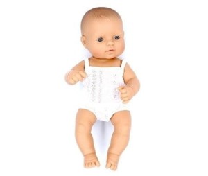 Pachnąca Lalka Dziewczynka Europejka 32 cm + Ubranko - Miniland Doll