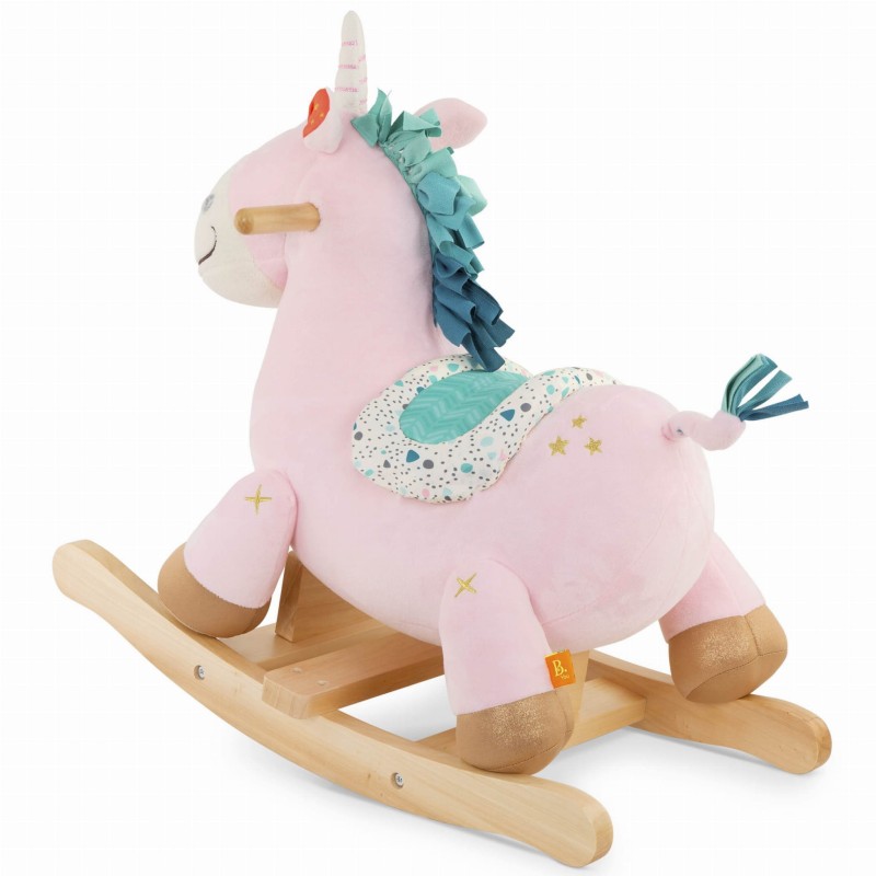 Pluszowy Jednorożec na Biegunach Rodeo Rocker Dilly Dally – b.toys