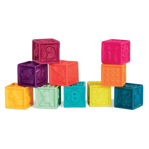 Miękkie klocki 26 szt.duży zestaw Elemenosqueeze - B.toys