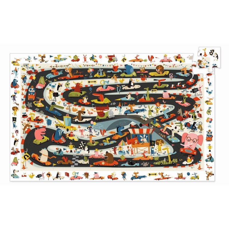 Puzzle obserwacyjne Rajd Samochodowy 54 el. - Djeco