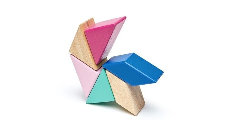Drewniane klocki magnetyczne Prism Pocket Pouch Blossom - Tegu