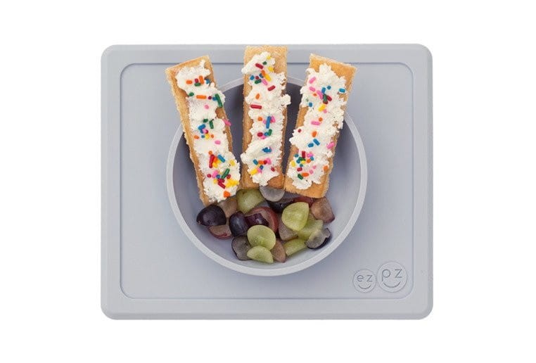 Silikonowa Miseczka Podkładka 2w1 Mini Bowl pastelowa szarość- ezpz