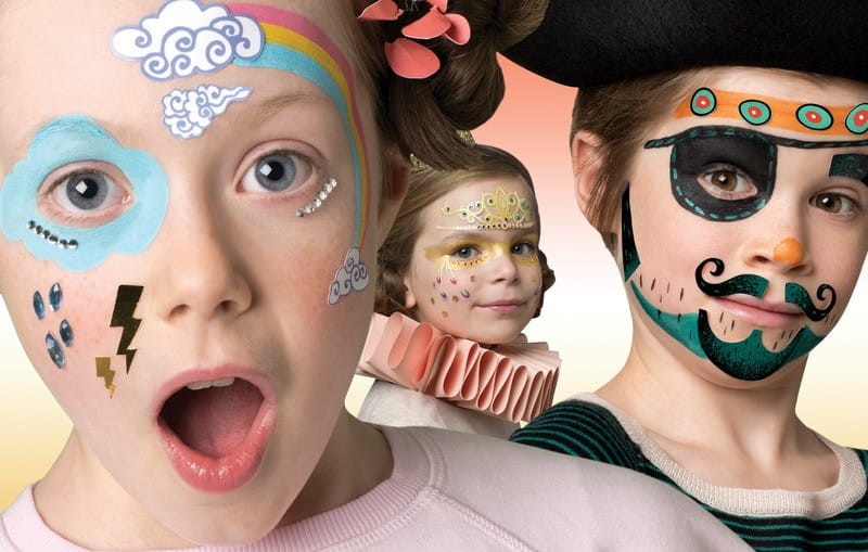 Farby do Malowania Twarzy z Naklejkami Tęcza - Djeco