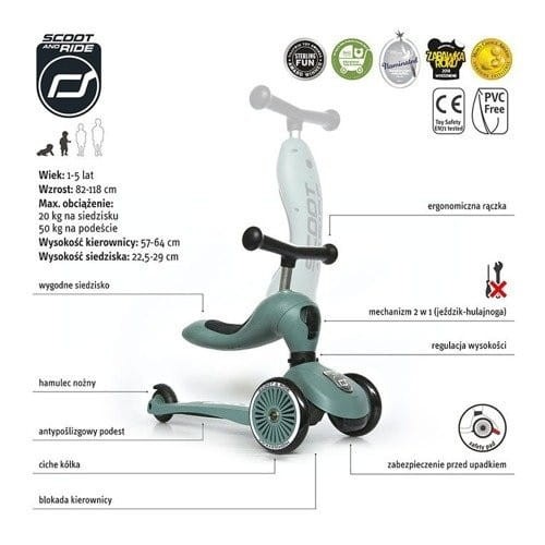 Hulajnoga Jeździk Highwaykick1 Forest - Scoot & Ride