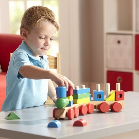 Drewniany Pociąg z Klockami - Melissa and Doug