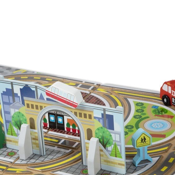 Drewniana Kolejka Miasto w Walizce - Melissa and Doug