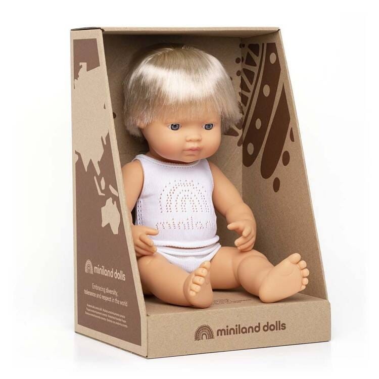 Pachnąca Lalka Chłopiec Europejczyk 38cm - Miniland Doll