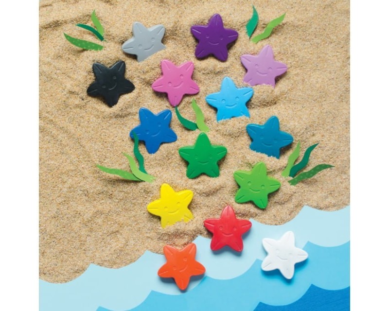 Kredki Woskowe Gwiazdy Oceanu gwiazdki 12 szt. - Ooly