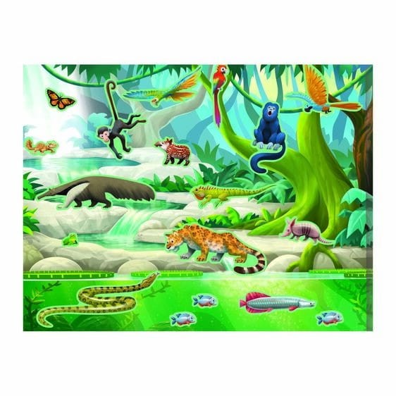 Wielorazowe Naklejki Zwierzęta Dżungla i Safari - Melissa & Doug