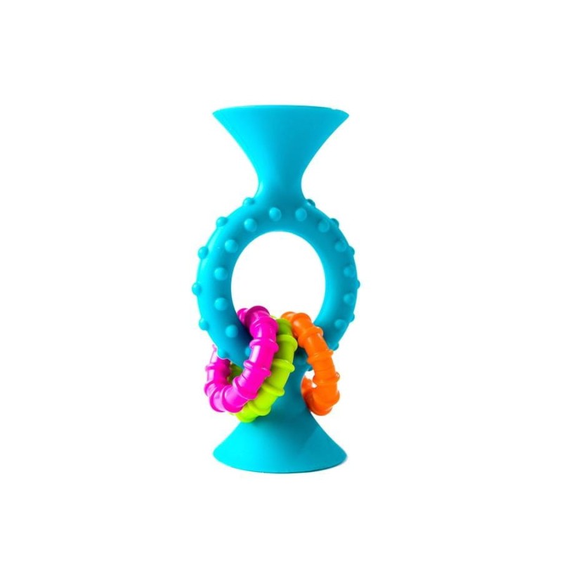 Przyssawka Grzechotka Niebieska pipSquigz - Fat Brain Toy