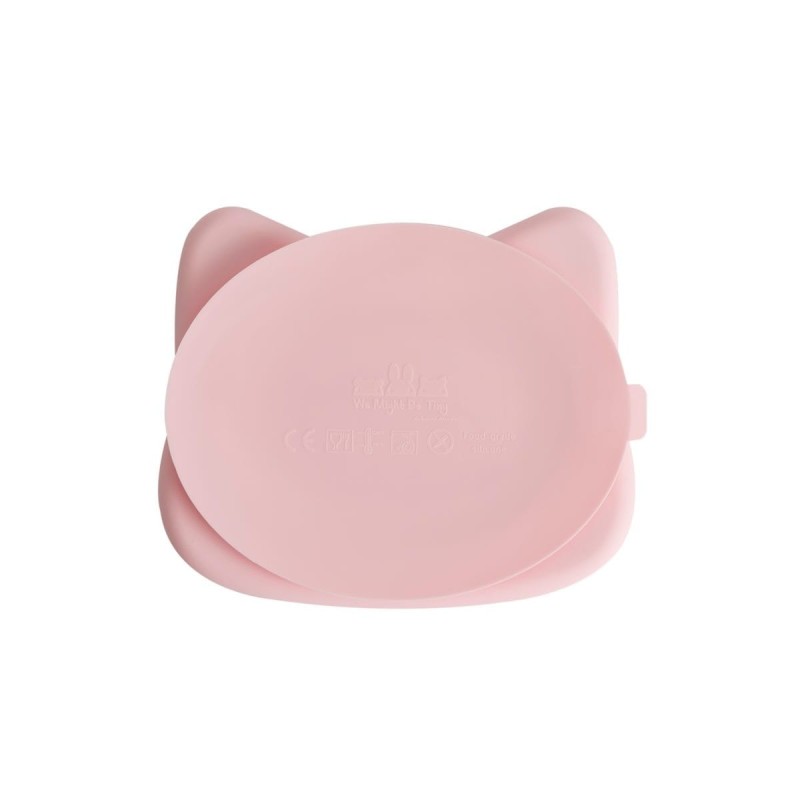 Silikonowy talerzyk z przyssawką Kotek róż - We Might Be Tiny