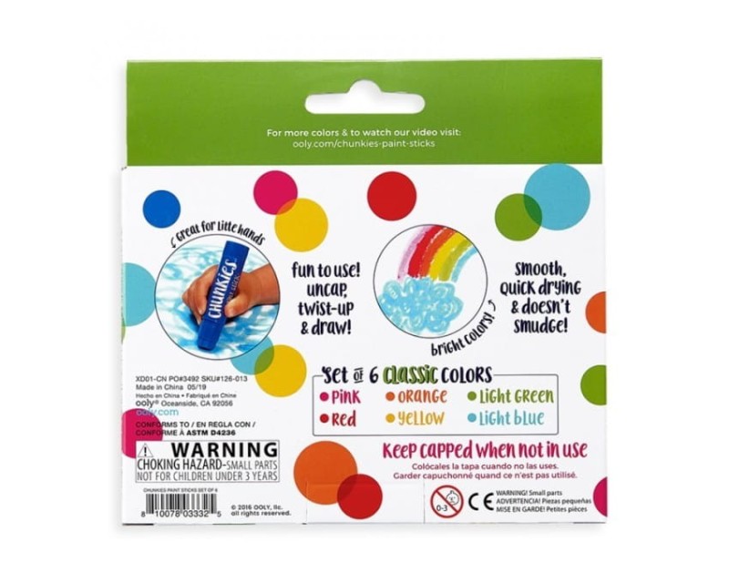 Farba w Kredce 6 szt Chunkies Paint Sticks - Ooly